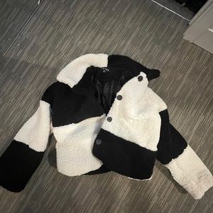 motel rock black and white jacket